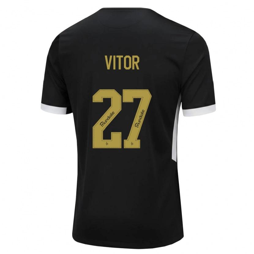 Danxen Damen Paulo Vitor #27 Schwarz Weiß Gelb Heimtrikot Trikot 2026/27 T-Shirt