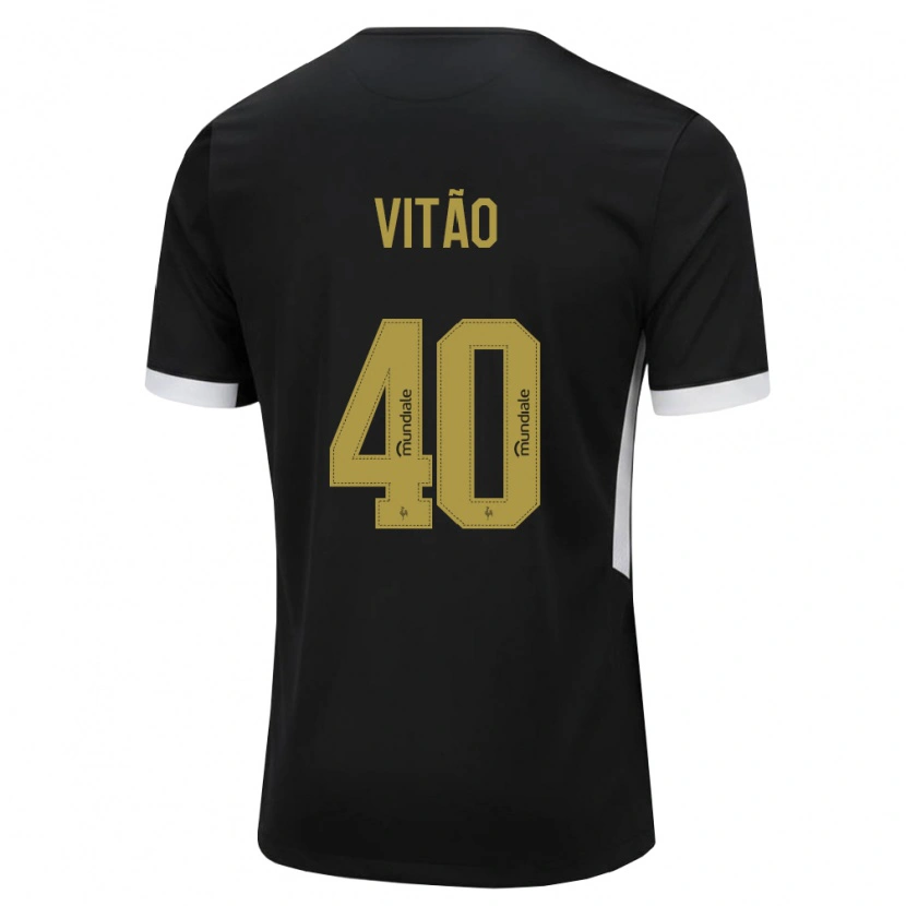 Danxen Damen Vitão #40 Schwarz Weiß Gelb Heimtrikot Trikot 2026/27 T-Shirt