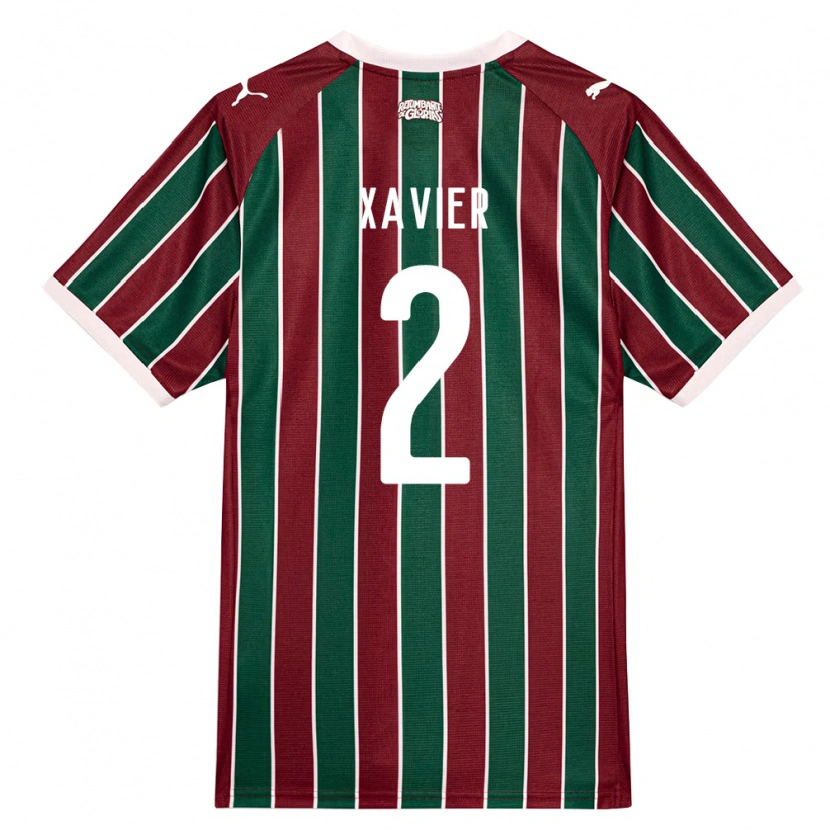 Danxen Damen Samuel Xavier #2 Grün Burgund Weiß Heimtrikot Trikot 2026/27 T-Shirt