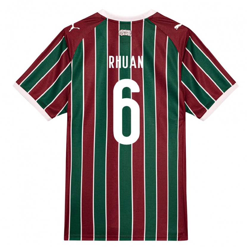 Danxen Damen Rhuan Wallace Stoeberl Barboza #6 Grün Burgund Weiß Heimtrikot Trikot 2026/27 T-Shirt