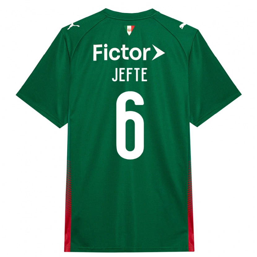 Danxen Damen Jefté Vital Da Silva Dias #6 Grün Rot Weiß Heimtrikot Trikot 2026/27 T-Shirt