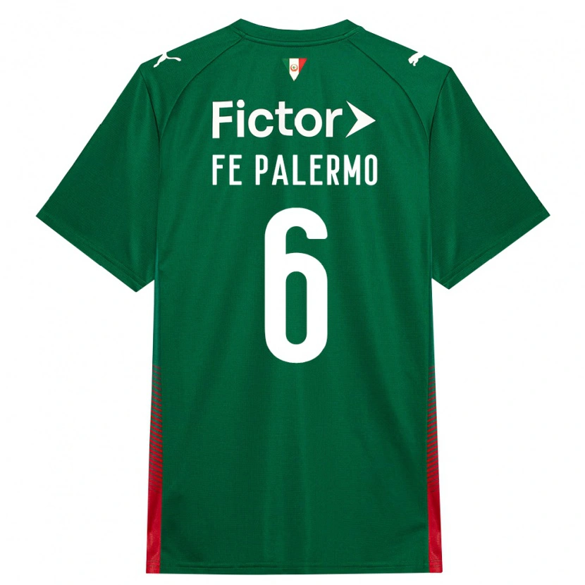 Danxen Damen Fe Palermo #6 Grün Rot Weiß Heimtrikot Trikot 2026/27 T-Shirt