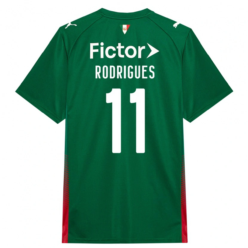Danxen Damen Bruno Rodrigues #11 Grün Rot Weiß Heimtrikot Trikot 2026/27 T-Shirt