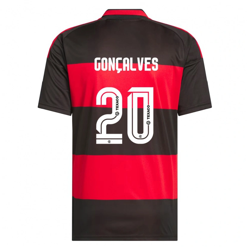 Danxen Damen Matheus Gonçalves #20 Rot Schwarz Weiß Heimtrikot Trikot 2026/27 T-Shirt