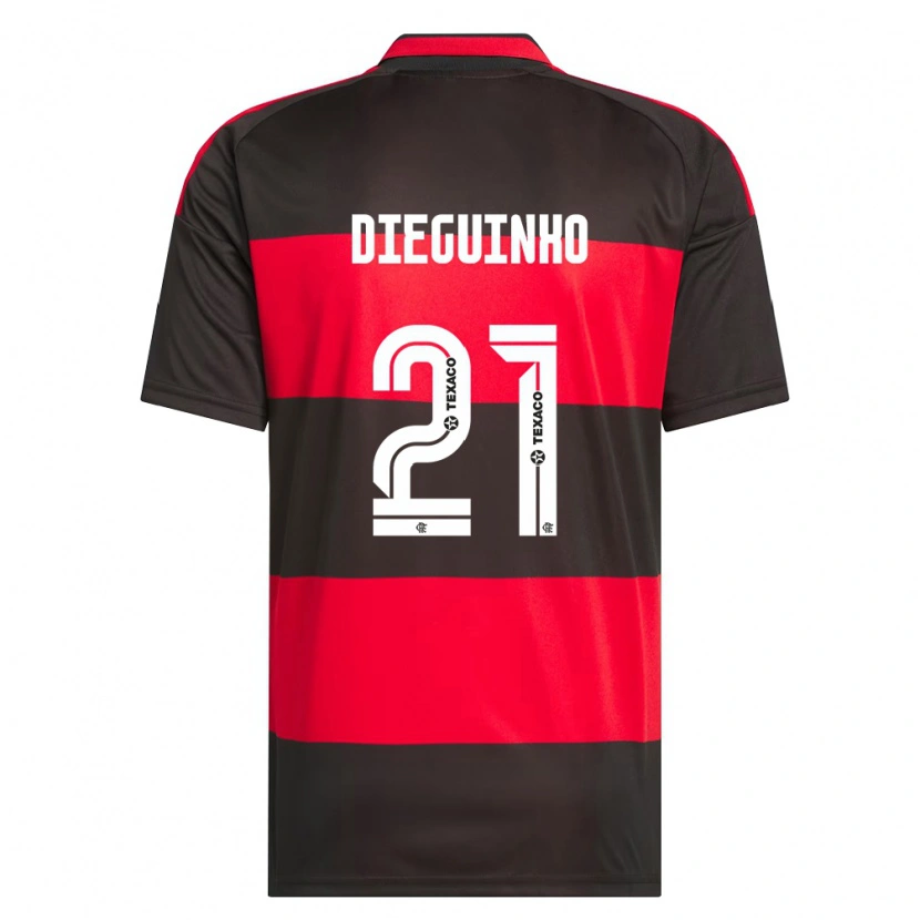 Danxen Damen Diego Guimarães Das Neves #21 Rot Schwarz Weiß Heimtrikot Trikot 2026/27 T-Shirt