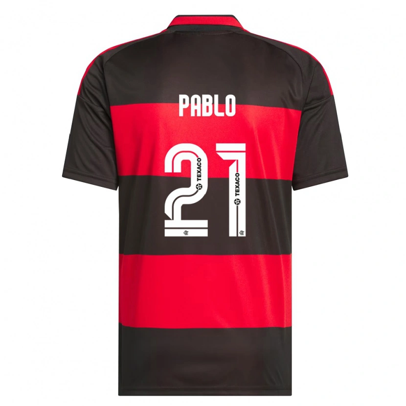 Danxen Damen Pablo #21 Rot Schwarz Weiß Heimtrikot Trikot 2026/27 T-Shirt