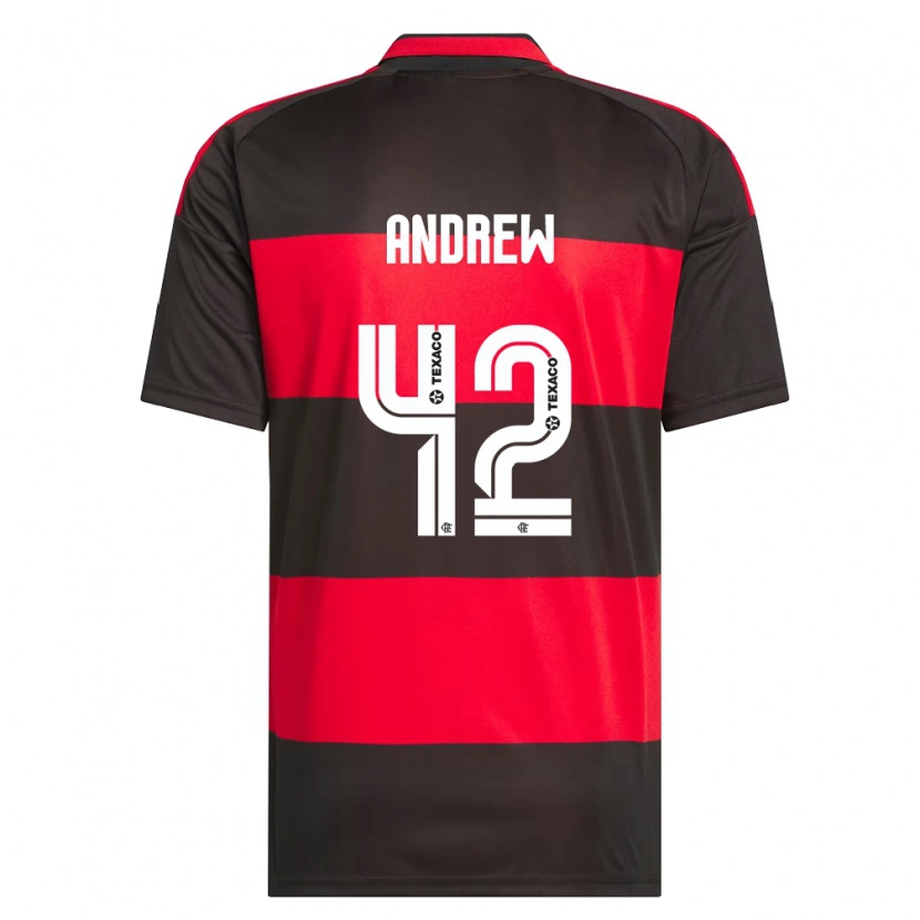 Danxen Damen Andrew Da Silva Ventura #42 Rot Schwarz Weiß Heimtrikot Trikot 2026/27 T-Shirt