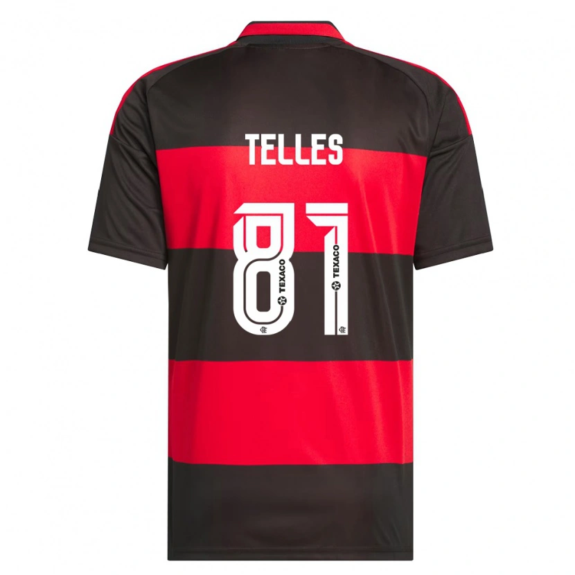 Danxen Damen Douglas Telles #81 Rot Schwarz Weiß Heimtrikot Trikot 2026/27 T-Shirt