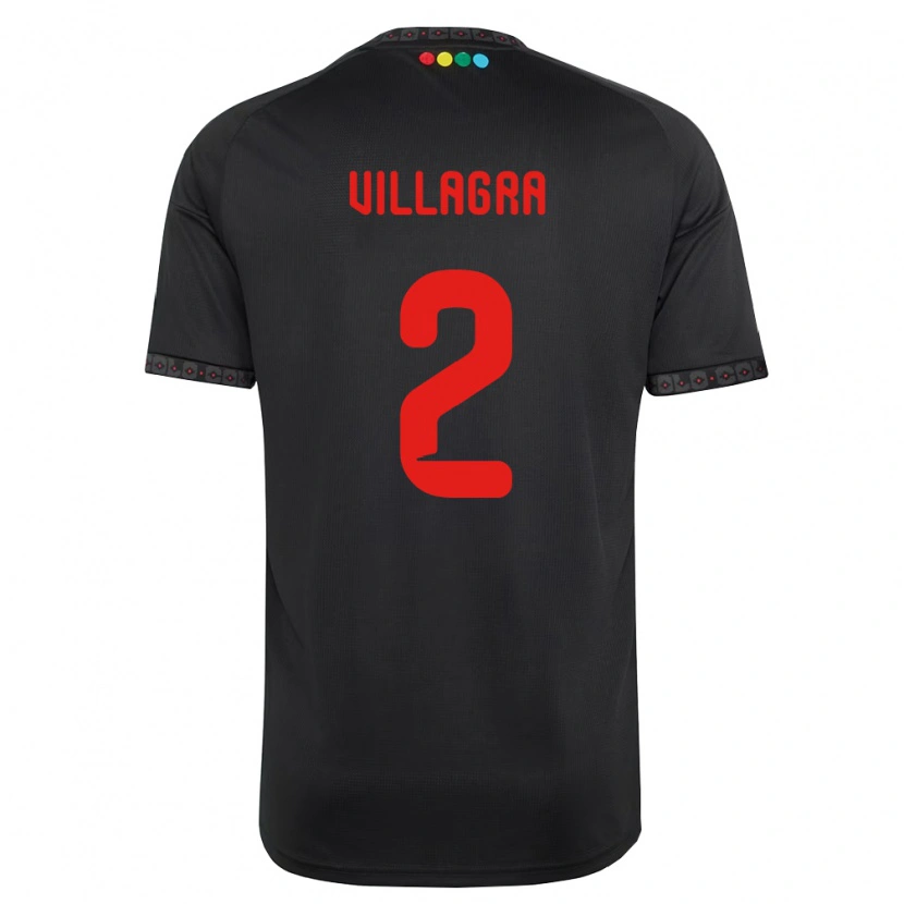 Danxen Damen Jonathan Villagra #2 Schwarz Rot Auswärtstrikot Trikot 2026/27 T-Shirt