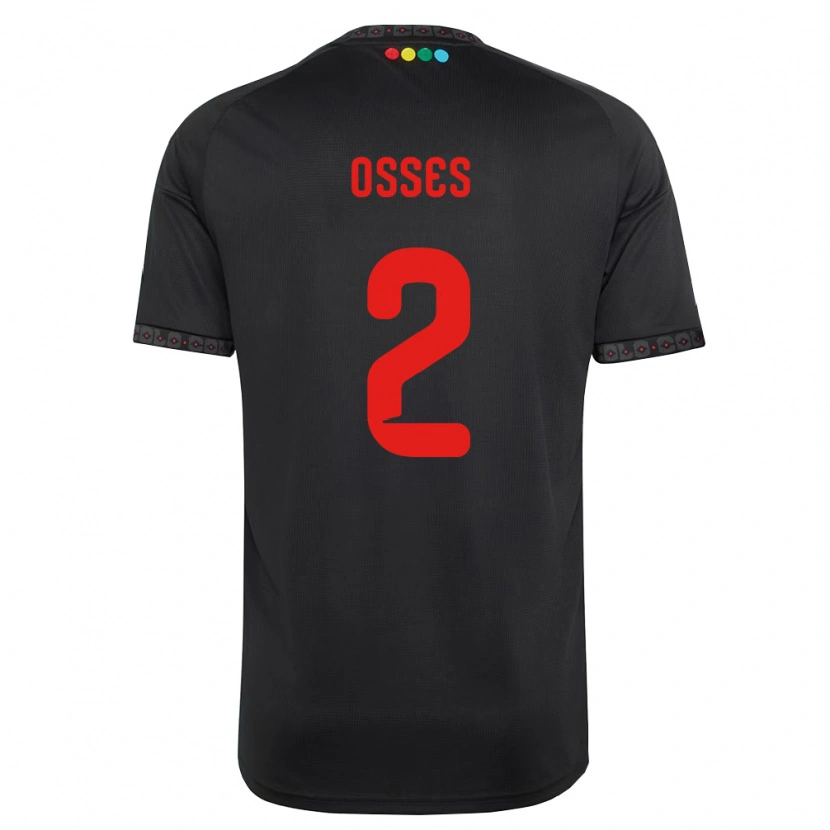 Danxen Damen Martina Osses #2 Schwarz Rot Auswärtstrikot Trikot 2026/27 T-Shirt