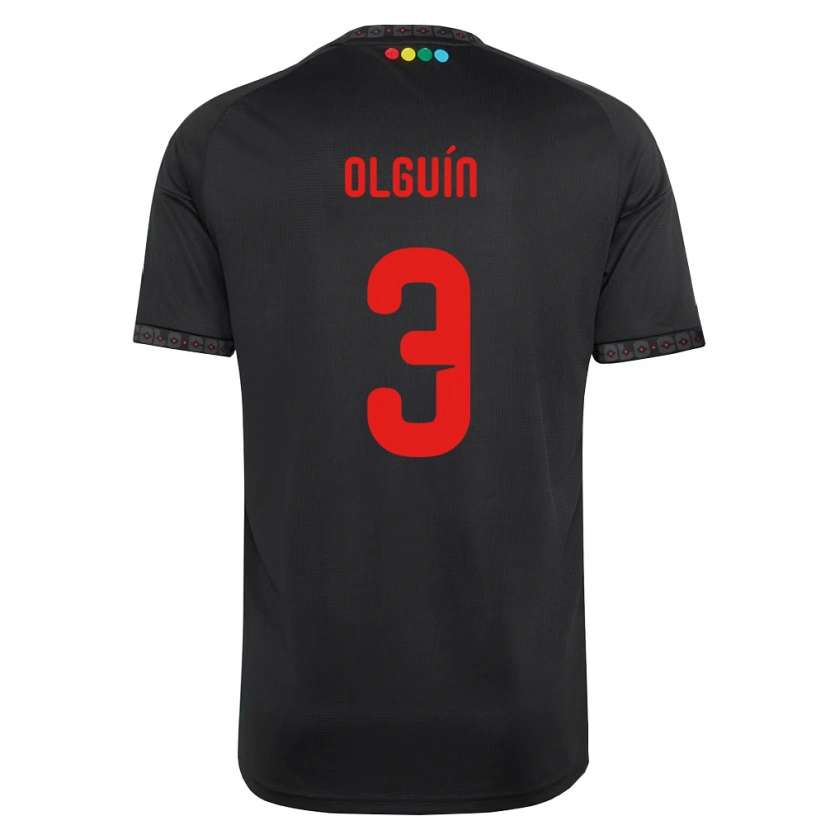 Danxen Damen Alonso Olguín #3 Schwarz Rot Auswärtstrikot Trikot 2026/27 T-Shirt