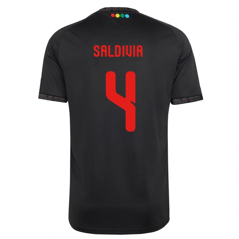 Danxen Damen Alan Saldivia #4 Schwarz Rot Auswärtstrikot Trikot 2026/27 T-Shirt