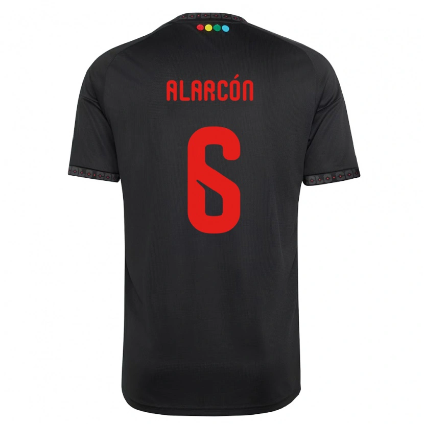 Danxen Damen Tomás Alarcón #6 Schwarz Rot Auswärtstrikot Trikot 2026/27 T-Shirt