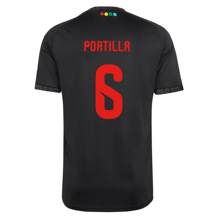 Danxen Damen Dylan Portilla #6 Schwarz Rot Auswärtstrikot Trikot 2026/27 T-Shirt
