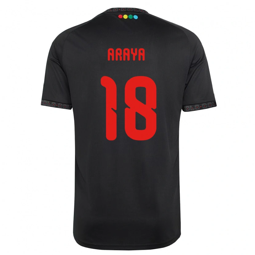 Danxen Damen Benjamín Araya #18 Schwarz Rot Auswärtstrikot Trikot 2026/27 T-Shirt