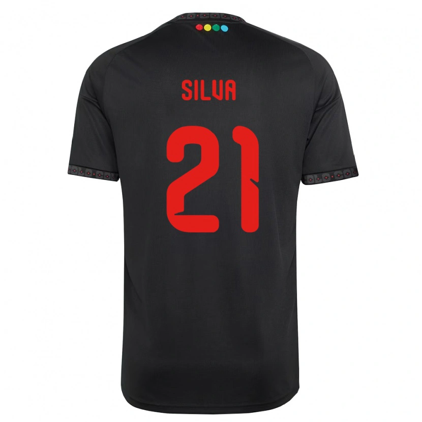 Danxen Damen Agustin Silva #21 Schwarz Rot Auswärtstrikot Trikot 2026/27 T-Shirt