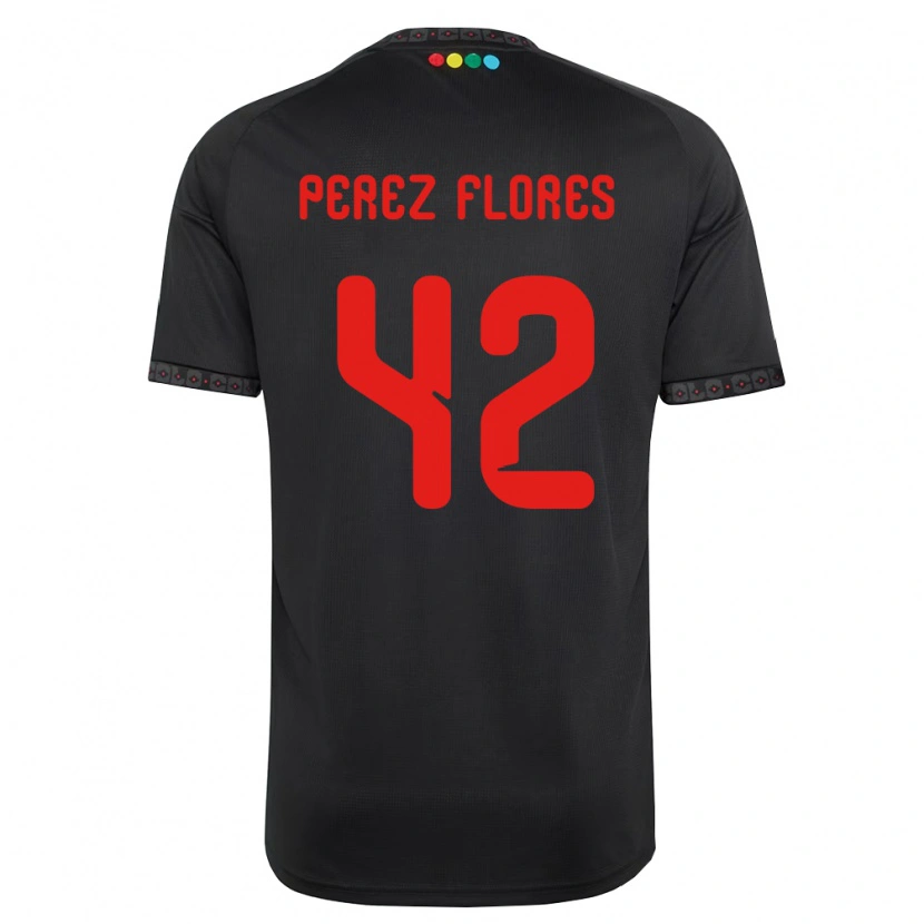 Danxen Damen Benjamín Pérez #42 Schwarz Rot Auswärtstrikot Trikot 2026/27 T-Shirt