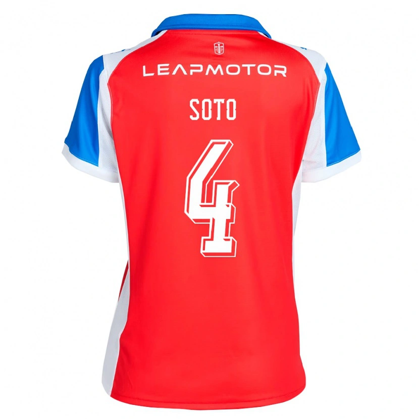 Danxen Damen Guillermo Soto #4 Rot Blau Auswärtstrikot Trikot 2026/27 T-Shirt