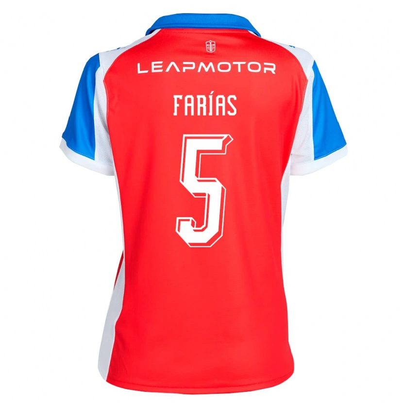 Danxen Damen Agustín Farías #5 Rot Blau Auswärtstrikot Trikot 2026/27 T-Shirt