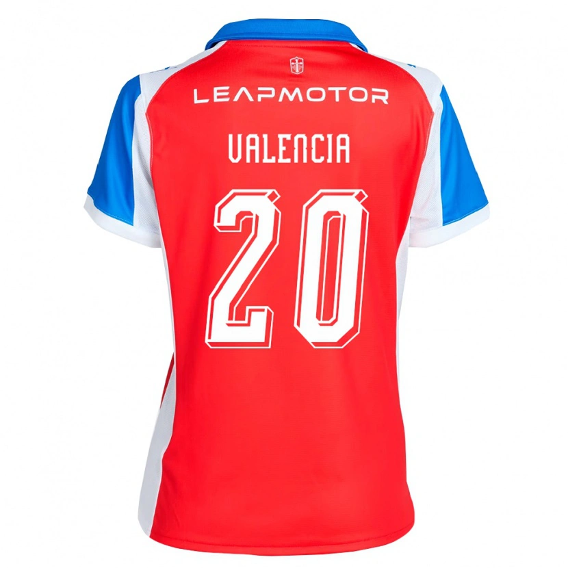Danxen Damen Jhojan Valencia #20 Rot Blau Auswärtstrikot Trikot 2026/27 T-Shirt