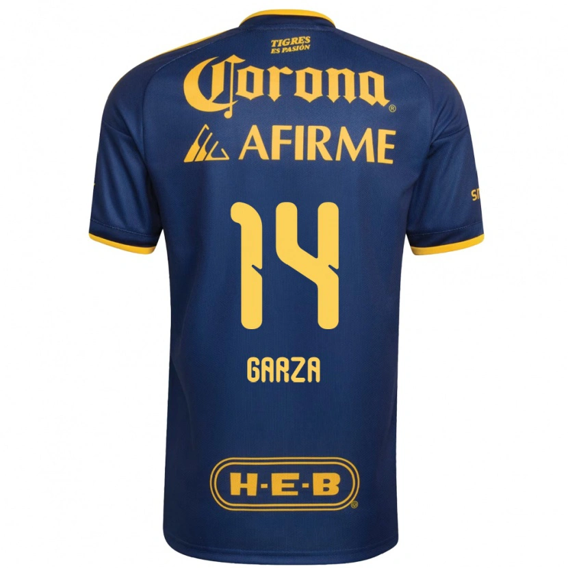 Danxen Damen Jesús Garza #14 Königsblau Gelb Auswärtstrikot Trikot 2026/27 T-Shirt