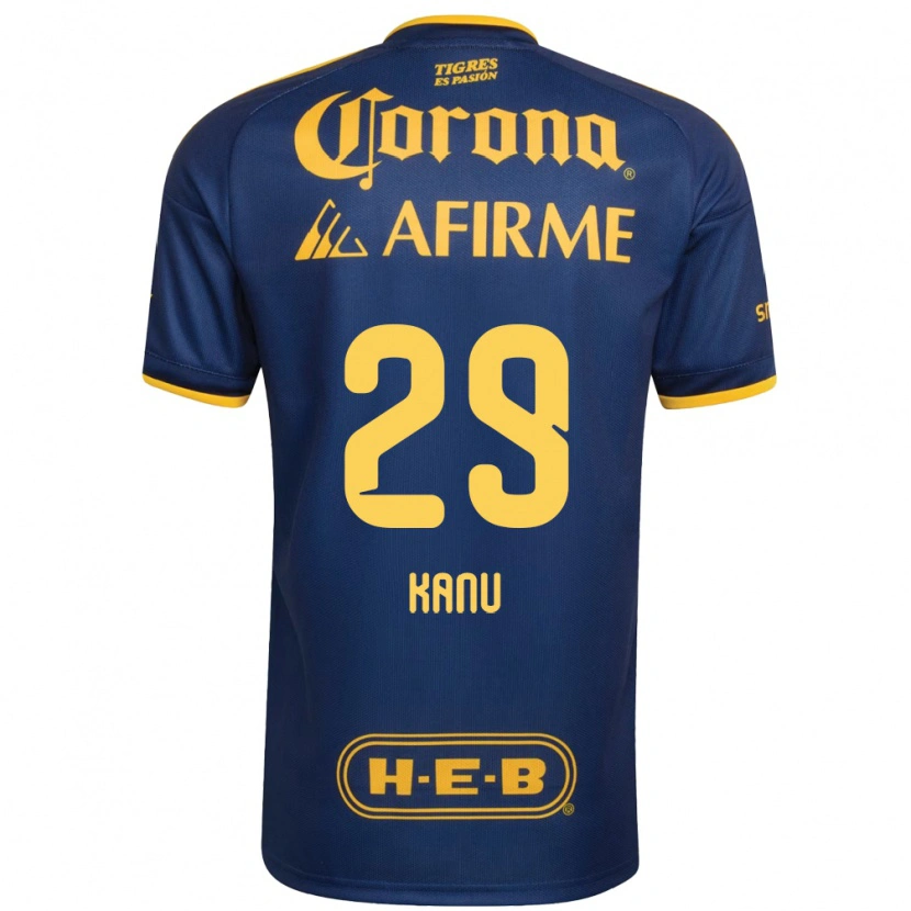 Danxen Damen Uchenna Kanu #29 Königsblau Gelb Auswärtstrikot Trikot 2026/27 T-Shirt