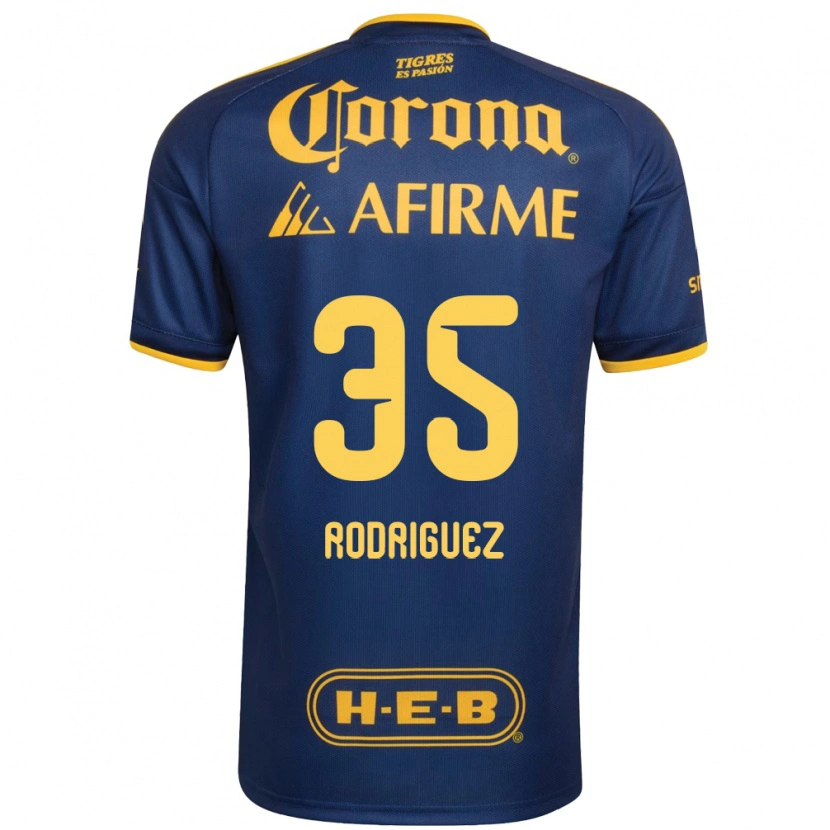 Danxen Damen Osvaldo Rodríguez #35 Königsblau Gelb Auswärtstrikot Trikot 2026/27 T-Shirt