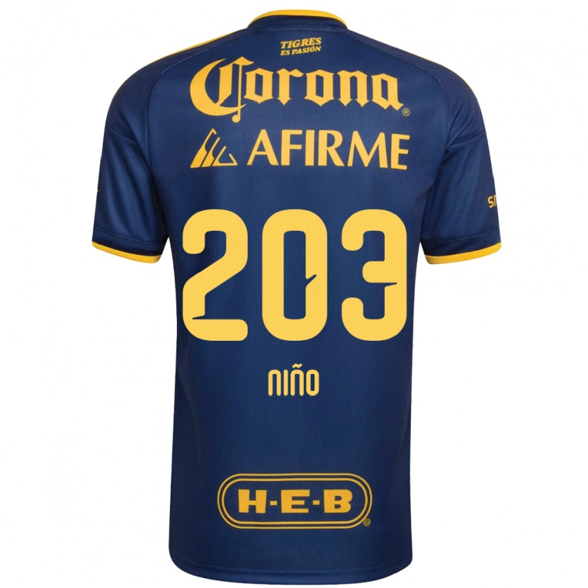 Danxen Damen Fernando Niño #203 Königsblau Gelb Auswärtstrikot Trikot 2026/27 T-Shirt