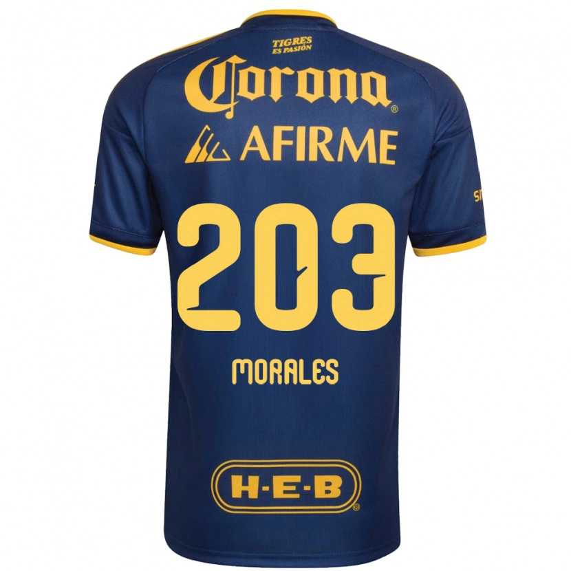 Danxen Damen Carlos Morales #203 Königsblau Gelb Auswärtstrikot Trikot 2026/27 T-Shirt