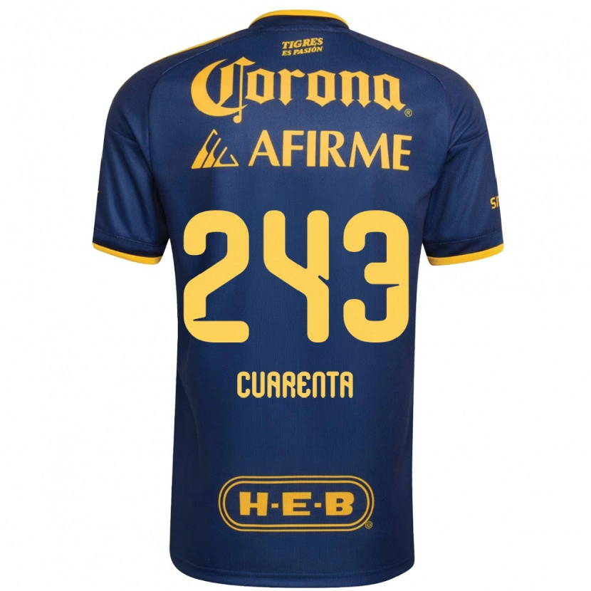 Danxen Damen Brandón Cuarenta #243 Königsblau Gelb Auswärtstrikot Trikot 2026/27 T-Shirt