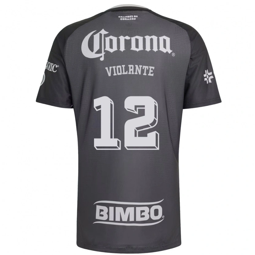 Danxen Damen Isaías Violante #12 Grau Weiß Schwarz Auswärtstrikot Trikot 2026/27 T-Shirt