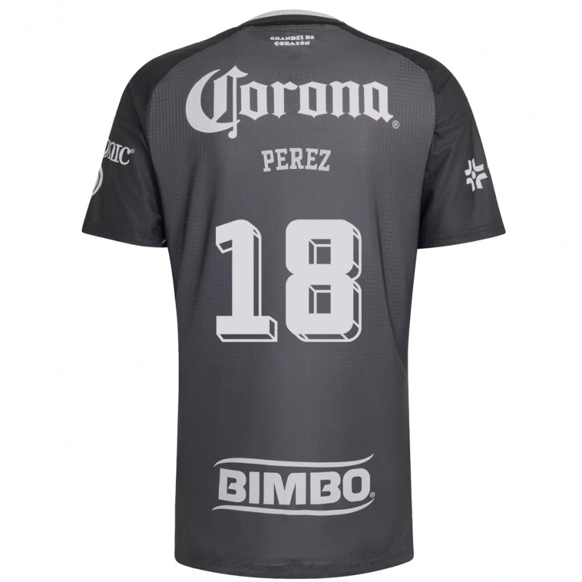 Danxen Damen Amanda Perez #18 Grau Weiß Schwarz Auswärtstrikot Trikot 2026/27 T-Shirt
