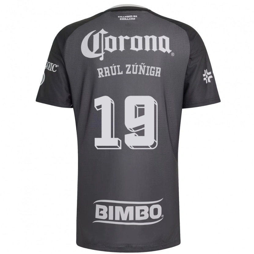 Danxen Damen José Raúl Zúñiga #19 Grau Weiß Schwarz Auswärtstrikot Trikot 2026/27 T-Shirt