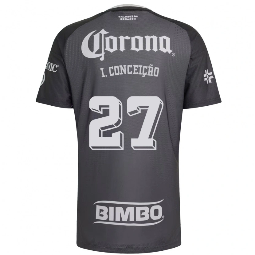 Danxen Damen Ícaro Da Conceição #27 Grau Weiß Schwarz Auswärtstrikot Trikot 2026/27 T-Shirt