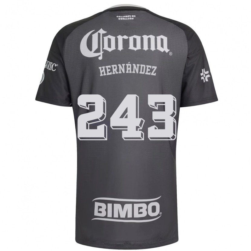 Danxen Damen Eduardo Hernández #243 Grau Weiß Schwarz Auswärtstrikot Trikot 2026/27 T-Shirt