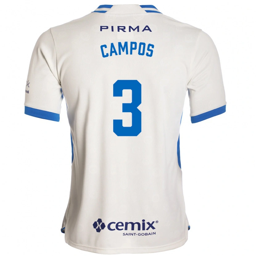Danxen Damen Omar Campos #3 Weiß Blau Rot Auswärtstrikot Trikot 2026/27 T-Shirt