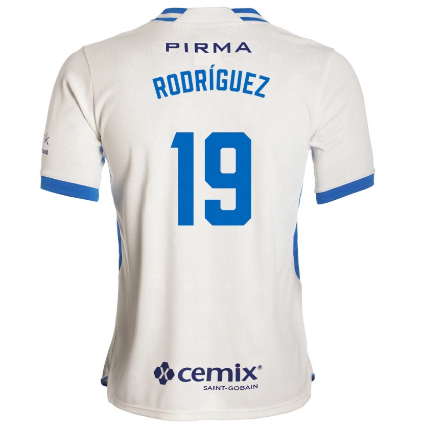 Danxen Damen Carlos Rodríguez #19 Weiß Blau Rot Auswärtstrikot Trikot 2026/27 T-Shirt