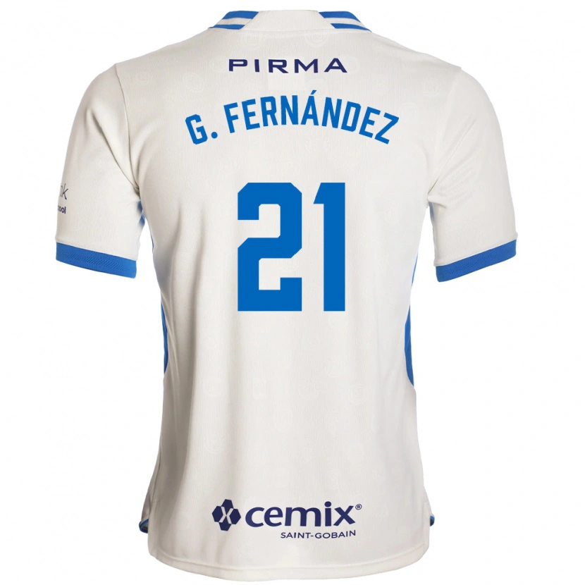 Danxen Damen Gabriel Fernández #21 Weiß Blau Rot Auswärtstrikot Trikot 2026/27 T-Shirt