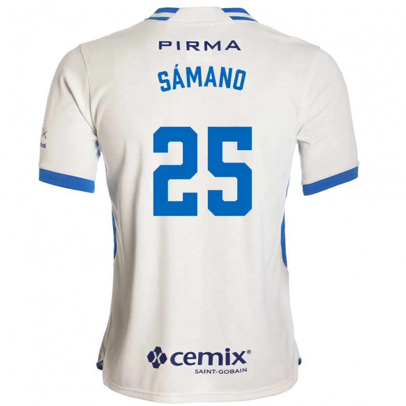 Danxen Damen Fernando Sámano #25 Weiß Blau Rot Auswärtstrikot Trikot 2026/27 T-Shirt
