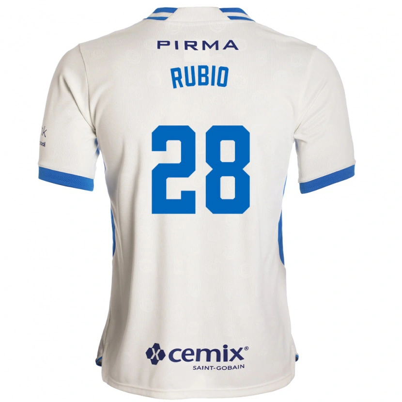 Danxen Damen Raymundo Rubio #28 Weiß Blau Rot Auswärtstrikot Trikot 2026/27 T-Shirt