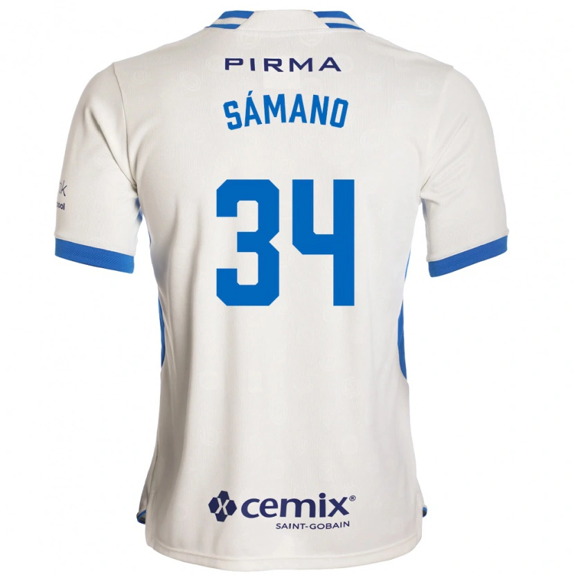 Danxen Damen Leonardo Sámano #34 Weiß Blau Rot Auswärtstrikot Trikot 2026/27 T-Shirt