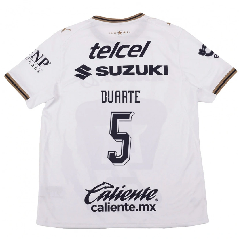 Danxen Damen Rubén Duarte #5 Weiß Schwarz Braun Auswärtstrikot Trikot 2026/27 T-Shirt