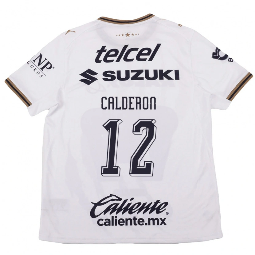 Danxen Damen Cristian Calderón #12 Weiß Schwarz Braun Auswärtstrikot Trikot 2026/27 T-Shirt