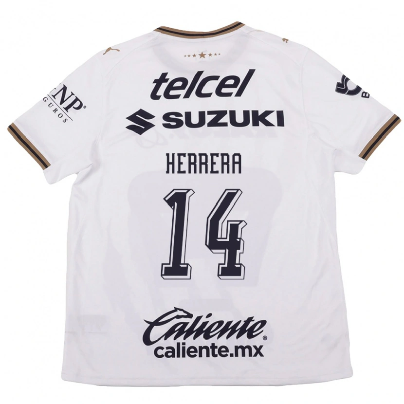 Danxen Damen Luciano Herrera #14 Weiß Schwarz Braun Auswärtstrikot Trikot 2026/27 T-Shirt