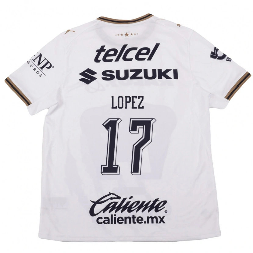 Danxen Damen Leonel Lopez #17 Weiß Schwarz Braun Auswärtstrikot Trikot 2026/27 T-Shirt