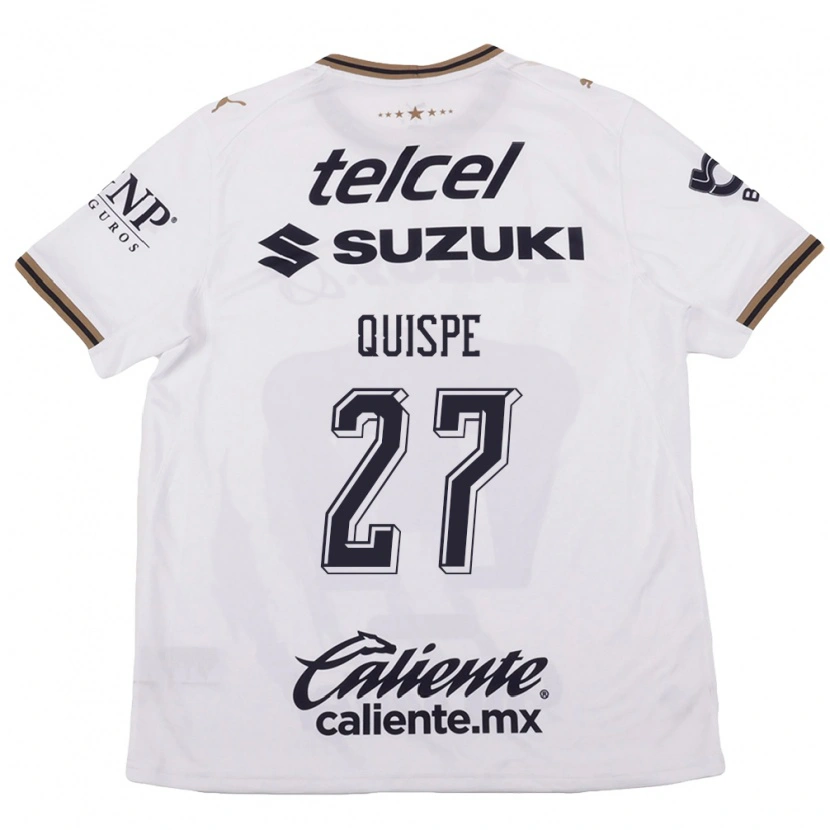 Danxen Damen Piero Quispe #27 Weiß Schwarz Braun Auswärtstrikot Trikot 2026/27 T-Shirt
