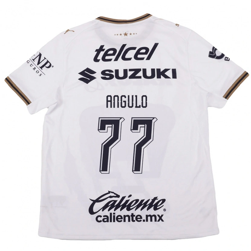 Danxen Damen Álvaro Angulo #77 Weiß Schwarz Braun Auswärtstrikot Trikot 2026/27 T-Shirt