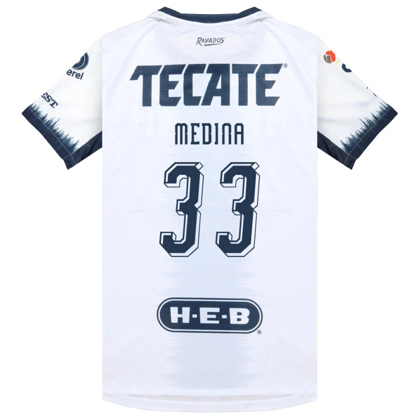 Danxen Damen Stefan Medina #33 Weiß Tintenblau Rot Auswärtstrikot Trikot 2026/27 T-Shirt