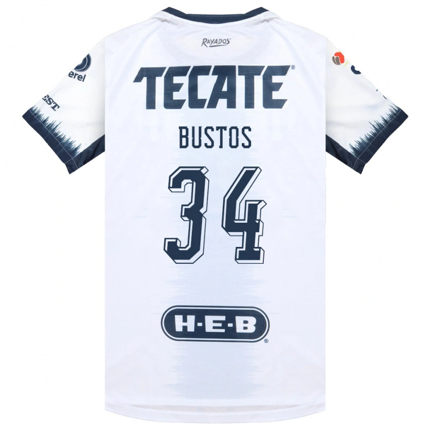 Danxen Damen César Bustos #34 Weiß Tintenblau Rot Auswärtstrikot Trikot 2026/27 T-Shirt