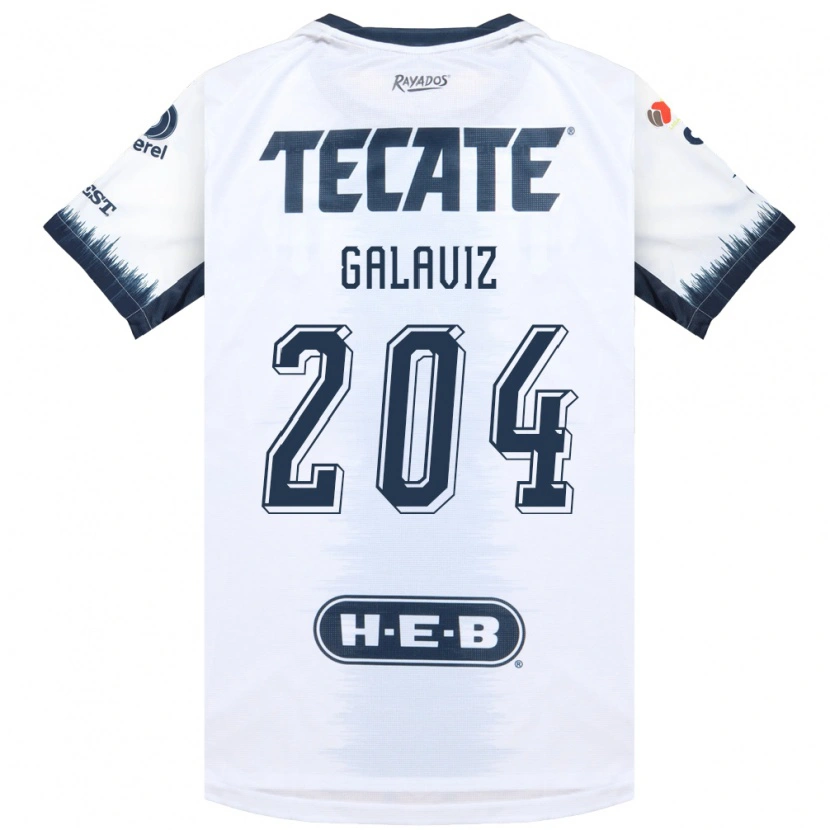 Danxen Damen Oswaldo Galaviz #204 Weiß Tintenblau Rot Auswärtstrikot Trikot 2026/27 T-Shirt